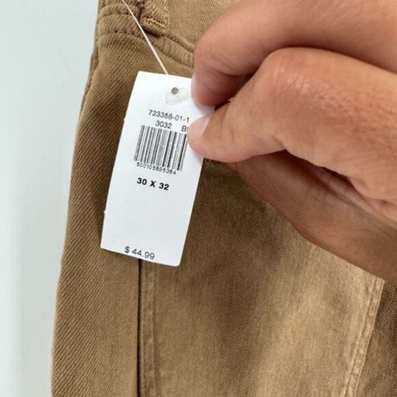 NWT Old Navy Men's High-Rise Slim Built-In Flex Pants Dark Khaki Size 30 x 32 - Picture 9 of 14